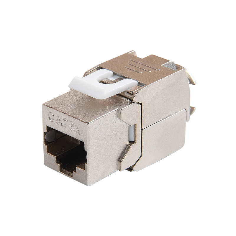 SMT-1061T8C6A-FTP 180 graden afgeschermde Cat6a Tolless Keystone Jack