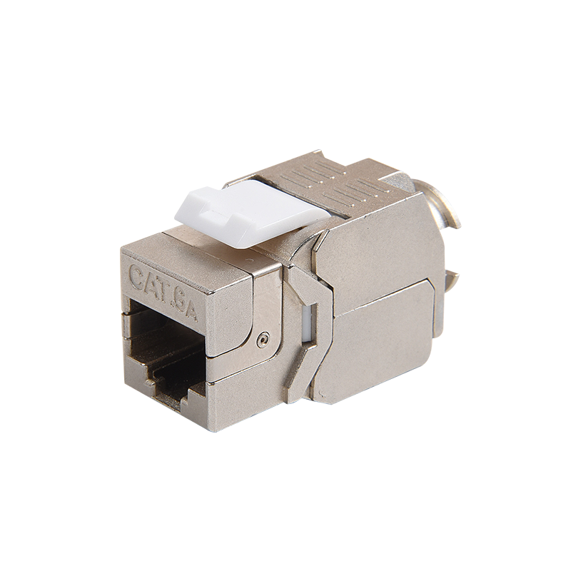 SMT-1047T8C6A-FTP 180 graden afgeschermde Cat6a Tolless Keystone Jack