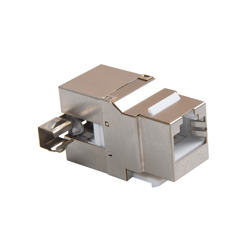 SMT-1016D8C6-FTP 180 graden afgeschermde Cat6a Keystone Jack 110 & Krone IDC