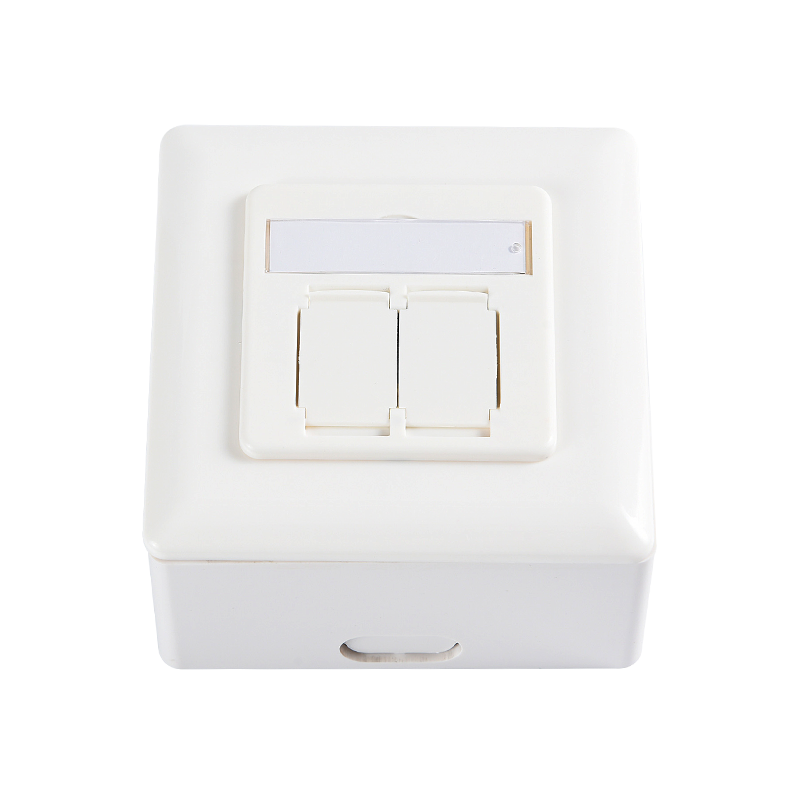 SMT-4309-80F-HC6 CAT6 FTP Wall Outlet, horizontale insertie