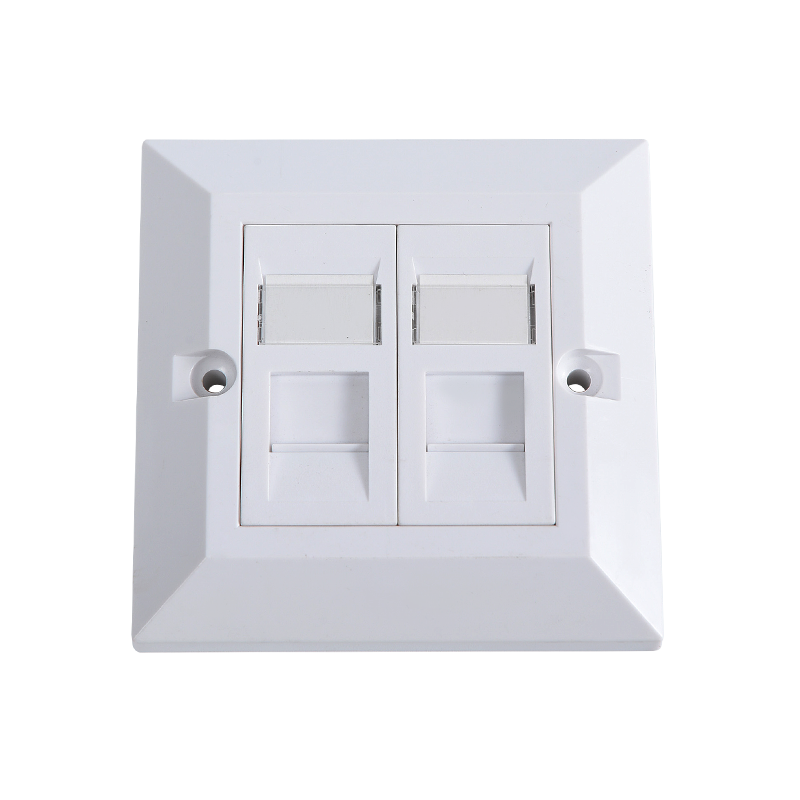 SMT-4306-86X-2P Twee poorten afgeschuind frame 45 ° UK Type FacePlate